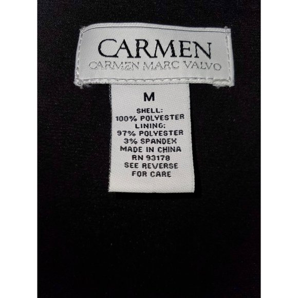 NWOT Carmen Marc Calvo black sheer batwing sleeve K- hole blouse size M 1228 - Picture 8 of 8
